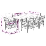 vidaXL Ensemble à manger de jardin 9Pièces coussins noir résine tressée