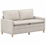 vidaXL Canapé Crème 156 x 81 x 87 5 cm Polyester