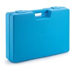 Mallette plastique bleu à poignée intégrée 309x282x100 mm (lot de 10)