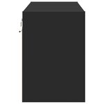 vidaXL Meuble TV mural avec lumières LED noir 80x31x45 cm