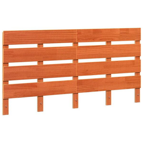 vidaXL Tête de lit en bois massif de pin marron ciré  140 cm