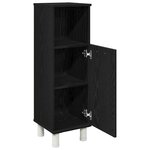 vidaXL Cabinet de salle de bain avec porte Chêne noir 30 x 30 x 95 cm