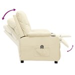 vidaXL Fauteuil inclinable électrique Crème Similicuir