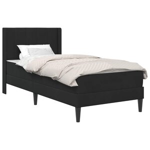 vidaXL Cadre de lit avec matelas Noir 100 x 200 cm Velours
