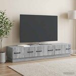 vidaXL Meuble TV Sonoma gris 147 x 34 5 x 27 cm Bois d'ingénierie