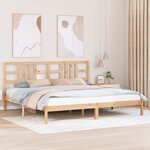 vidaXL Cadre de lit sans matelas 200x200 cm bois massif
