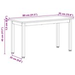 vidaXL banc Blanc 80 x 35 x 45 cm Bois de pin massif