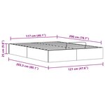 vidaXL Cadre de lit ottoman avec rangement Brun Ciré 120 x 200 cm