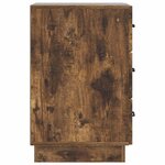 vidaXL Cabinet de chevet avec tiroir Chêne fumé 43 x 41 x 63 5 cm