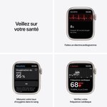 Apple Watch Series 7 GPS - 41mm - Boîtier Starlight Aluminium - Bracelet Starlight Sport