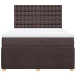 vidaXL Sommier à lattes de lit avec matelas Marron foncé 140x190 cm
