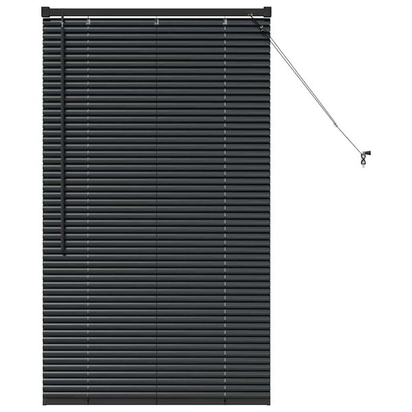 vidaXL Store de Fenêtre avec des rideaux Autre Noir 80 x 130 cm Aluminium