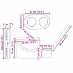 vidaXL Ensemble d'accessoires de sauna 4 Pièces Noir