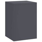 vidaXL Supports pour plantes 3 Pièces Anthracite 24 x 24 x 75 cm Acier