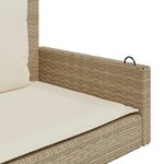 vidaXL Balancelle avec coussins beige 119x56x48 cm résine tressée