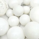 vidaXL Ensemble de boules de Noël 100 Pièces Blanc