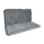 Tapis de jeu pliable en velours carré gris 125x125