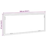 vidaXL Miroir de salle de bain à LED chêne marron bois d'ingénierie