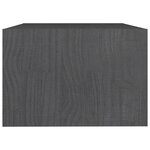 vidaXL Table basse gris 75x50x33 5 cm bois de pin massif