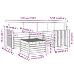 vidaXL Ensemble de canapés d'extérieur 5 Pièces Naturel et Crème