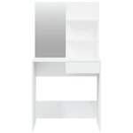 vidaXL Coiffeuse avec miroir blanc 74 5x40x141 cm