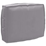 vidaXL Coussin de palette pour le dos  gris  50 x 40 x 12 cm  en tissu Oxford