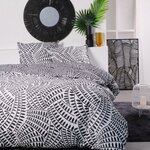 Parure de lit noir et blanc 260 x 240 cm