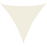 vidaXL Voile de parasol tissu oxford triangulaire 4x4x4 m crème