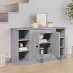 vidaXL Buffet Gris béton 100x35 5x60 cm Bois d'ingénierie