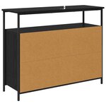 vidaXL Buffet Chêne noir 100 x 35 x 80 cm Bois d'ingénierie
