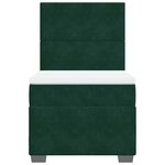 vidaXL Sommier à lattes de lit avec matelas Vert foncé 100x200 cm