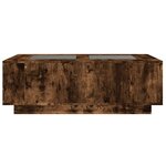 vidaXL Table basse avec LED infini chêne fumé 116x69x40 cm