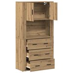 vidaXL Haut Armoire Chêne artisanal 80 x 33 x 150 cm Bois d'ingénierie