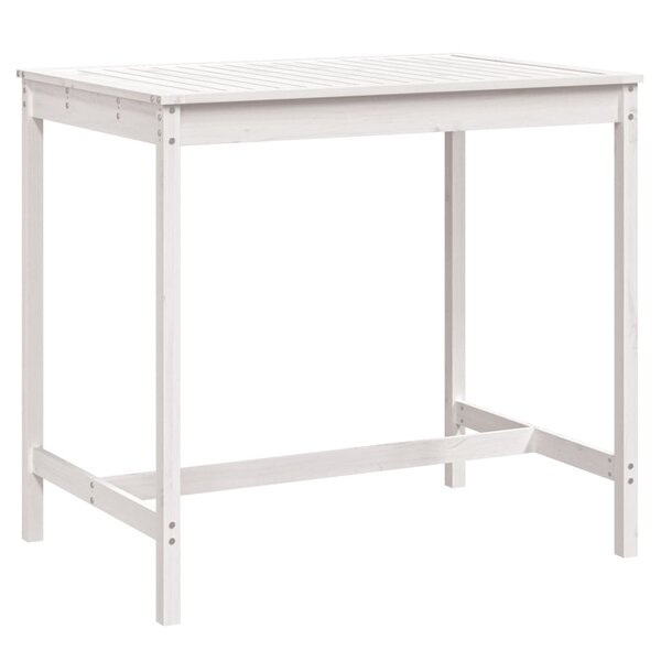 vidaXL Table de jardin blanc 121x82 5x110 cm bois massif de pin