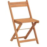 Ensemble en bois d'acacia - Composé d'une table carrée et de 2 chaises pliables
