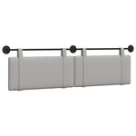 vidaXL Tête de lit suspendue Gris nuage tissu