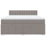 vidaXL Sommier à lattes de lit avec matelas Taupe 180x200 cm Tissu