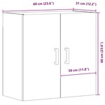 vidaXL Armoire murale chêne artisanal 60x31x60 cm bois d'ingénierie