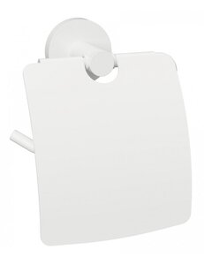Dérouleur papier toilette WHITE en laiton blanc 14 cm