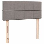 vidaXL Sommier à lattes de lit avec matelas taupe 120x190 cm tissu