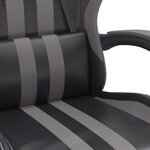 vidaXL Chaise de jeu Noir et gris Similicuir