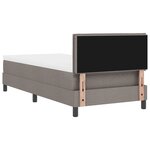 vidaXL Lit avec sommier et matelas taupe 90x200 cm en tissu