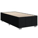 vidaXL Sommier à lattes de lit avec matelas Noir 100x200 cm Tissu