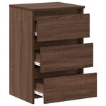 vidaXL Tables de chevet 2Pièces Chêne marron 40x35x62 5cm Bois ingénierie