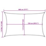 vidaXL Voile d'ombrage 160 g/m² Crème 5x8 m PEHD
