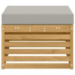 vidaXL Pouf d'Extérieur Bois d'Acacia Massif Blanc