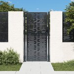 vidaXL Portail de jardin anthracite 105x205 cm conception de carré