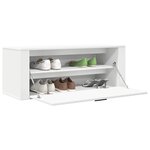 vidaXL Armoire à chaussures murale Blanc 100x35x38cm Bois d'ingénierie