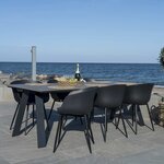 6 Fauteuils de jardin noir RODA