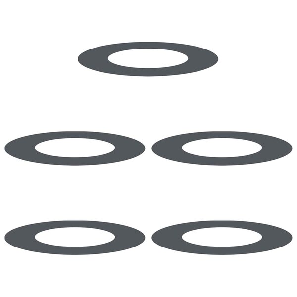 vidaXL Anneau de tronc plat   5 pièces  gris foncé  Ø40/70 cm en acier